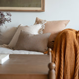 Oatmeal Ruffle Pillow Cover