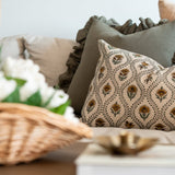 Sage Linen Ruffle Pillow Cover 3 - PILLOWS - linen - cool Rug & Weave Pillows