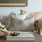 Gingham Ruffle Pillow Cover 1 - PILLOWS - Linen - neutral Rug & Weave Pillows
