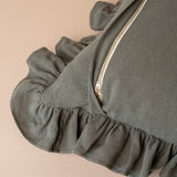 Sage Linen Ruffle Pillow Cover 3 - PILLOWS - linen - cool Rug & Weave Pillows