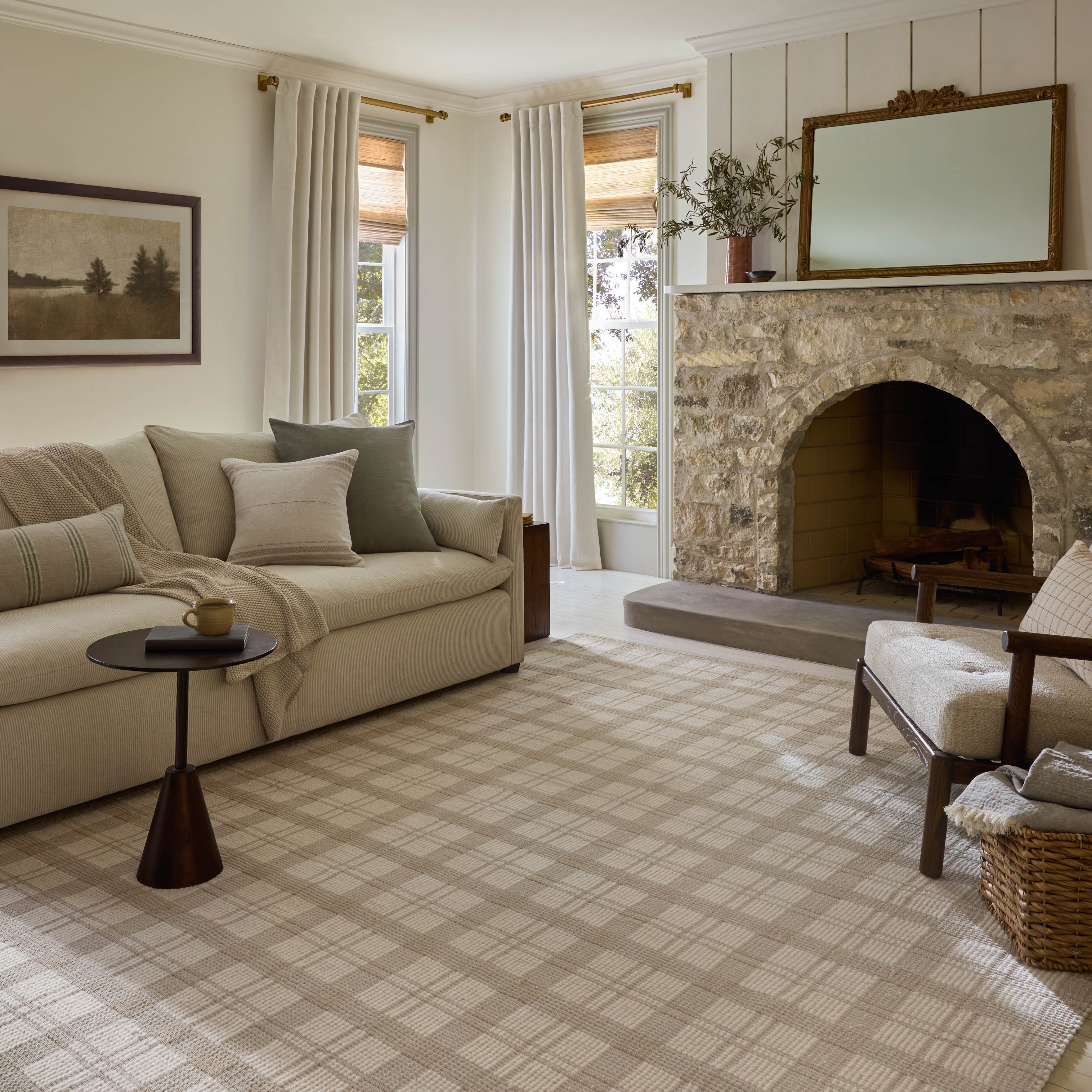 Magnolia Home by Joanna Gaines x Loloi Ryder Beige / Ivory Rug RUGS - cotton Loloi