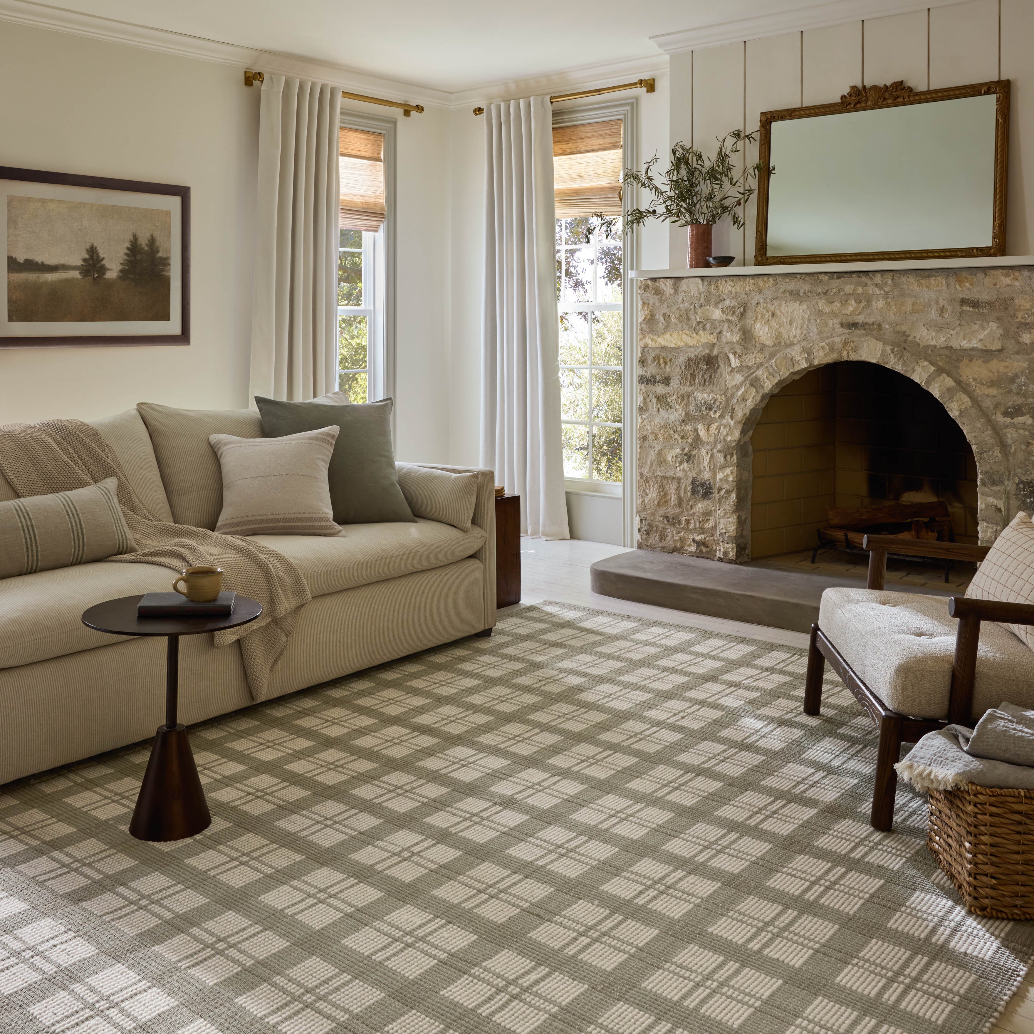 Magnolia Home by Joanna Gaines x Loloi Ryder Sage / Ivory Rug RUGS - cotton Loloi