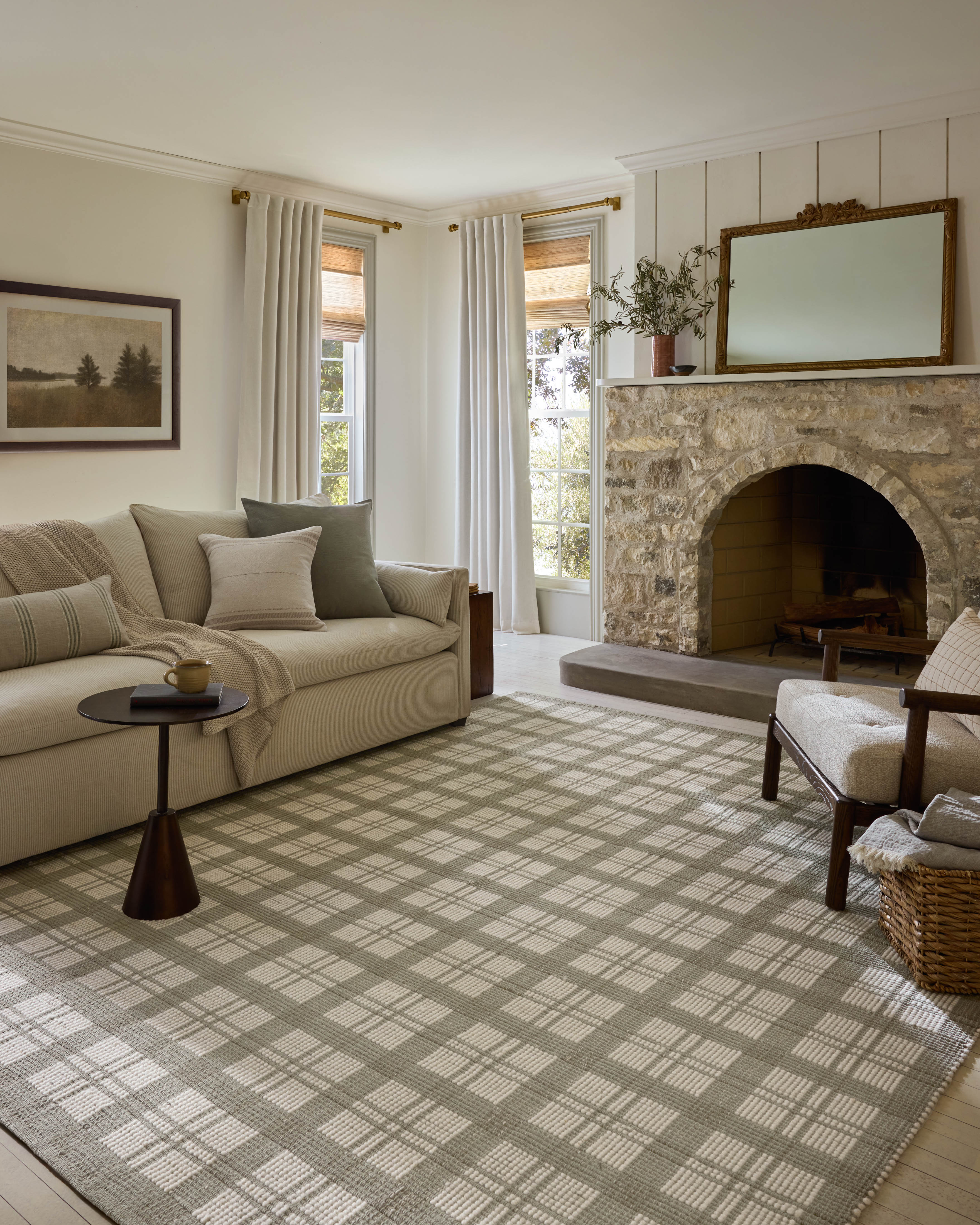 Magnolia Home by Joanna Gaines x Loloi Ryder Sage / Ivory Rug RUGS - cotton Loloi
