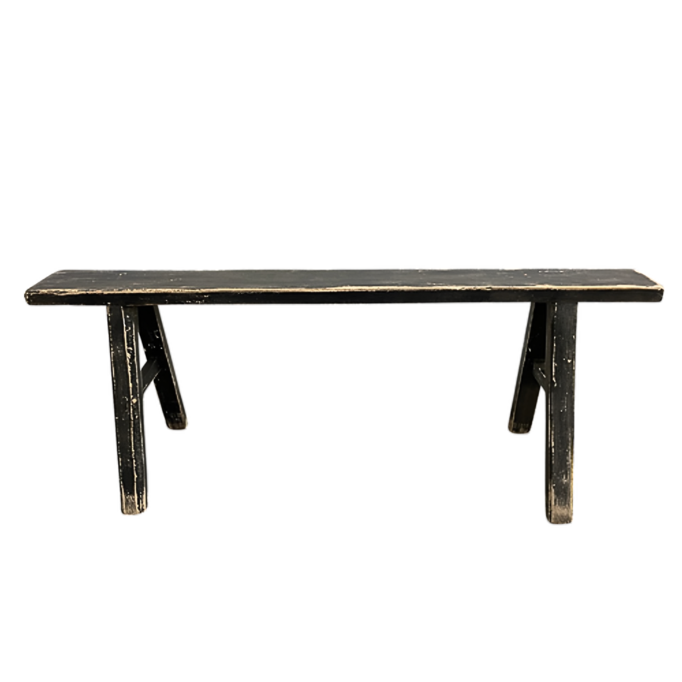 Alic Vintage Elm Wood Bench - Black 0-VINTAGE-bench Hauer Market