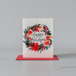 Floral Wreath Holiday Card - Rug & Weave