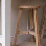 Dobbie Reclaimed Stool - Natural 8-VINTAGE - stool Hauer Market