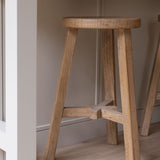 Dobbie Reclaimed Stool - Natural 8-VINTAGE - stool Hauer Market