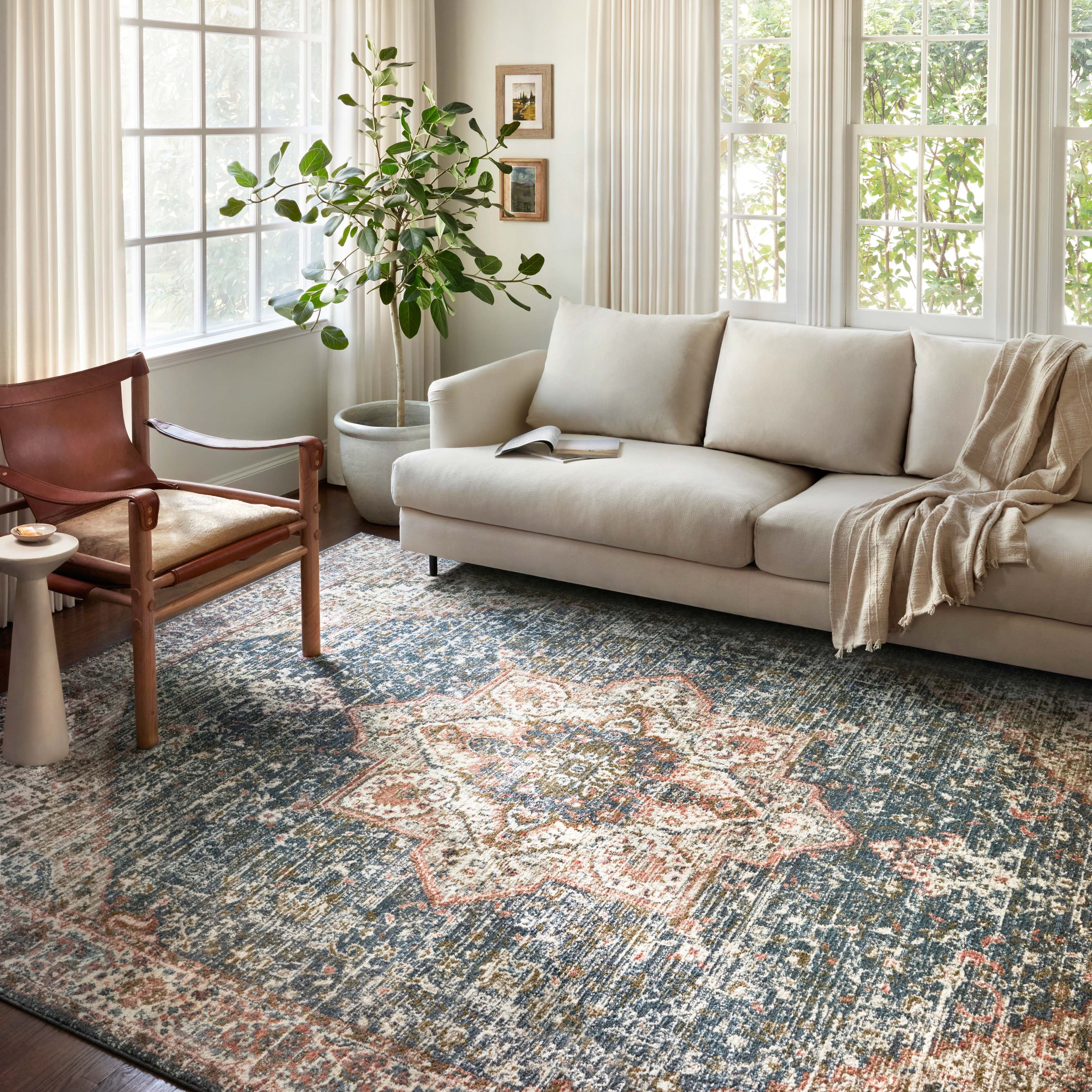 Loloi Saban Blue / Multi Rug RUGS - synthetic Loloi