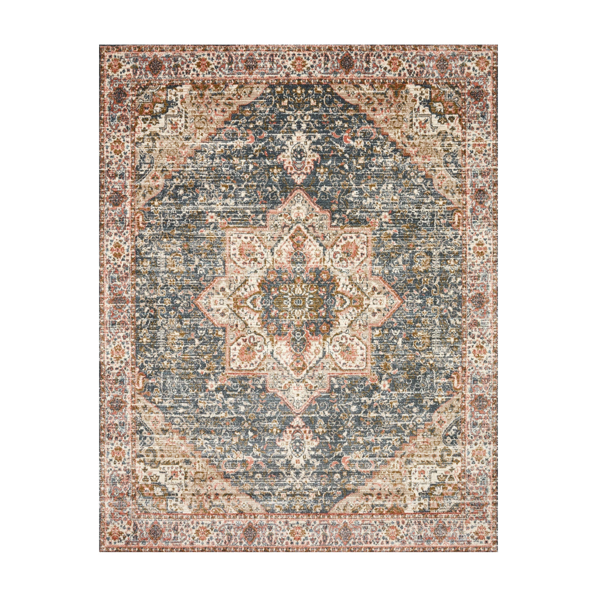 Loloi Saban Blue / Multi Rug RUGS - synthetic Loloi 18" x 18"