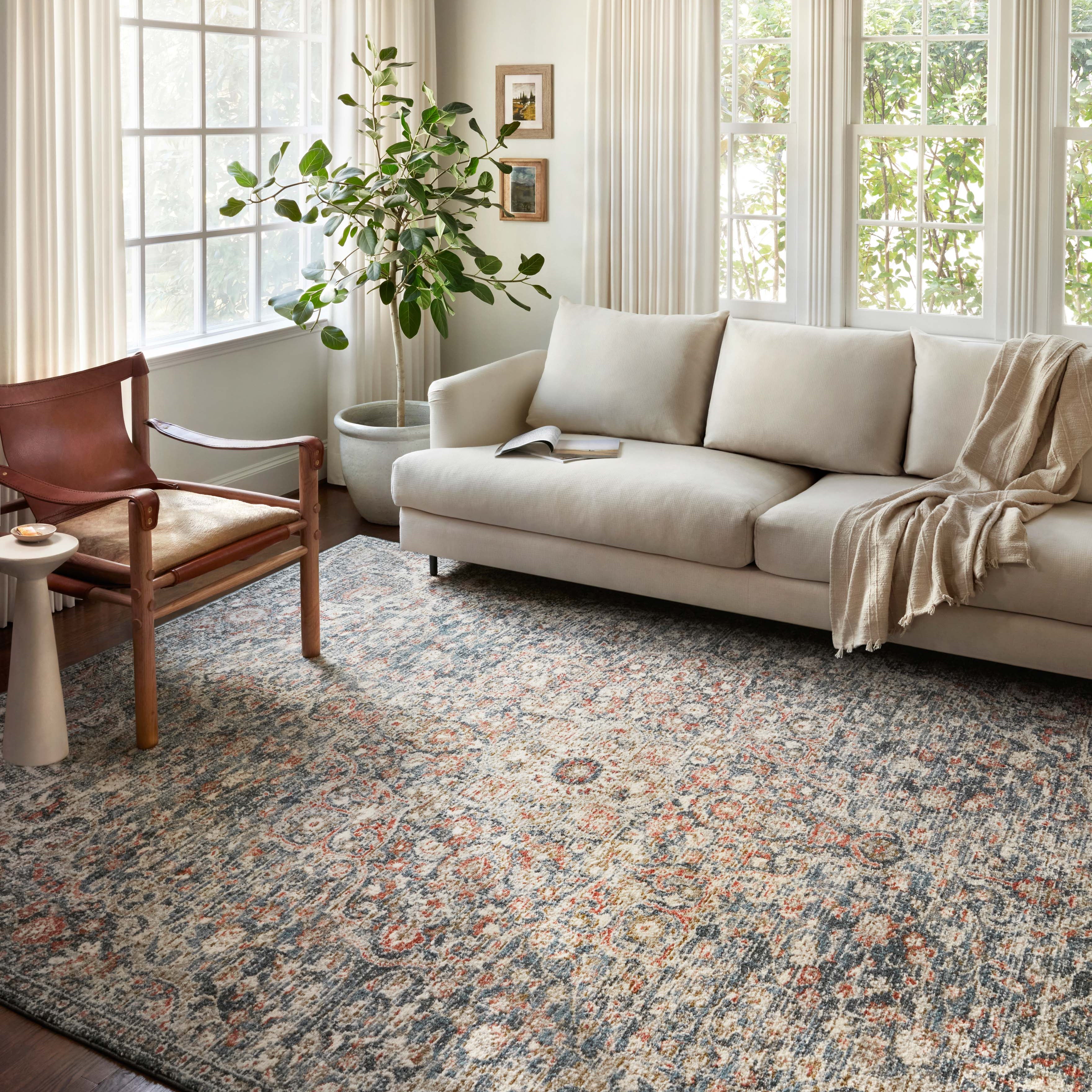 Loloi Saban Blue / Spice Rug RUGS - synthetic Loloi