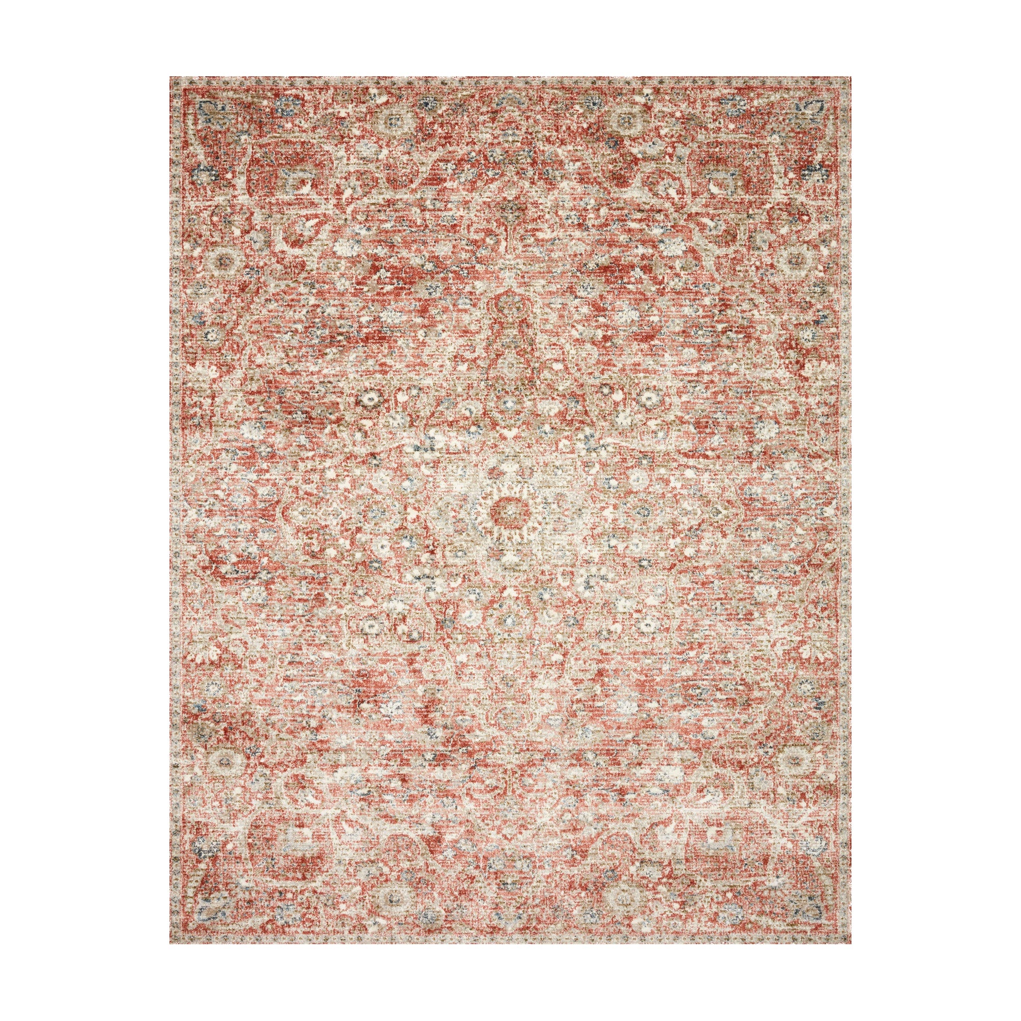 Loloi Saban Rust / Beige Rug Loloi 18" x 18"
