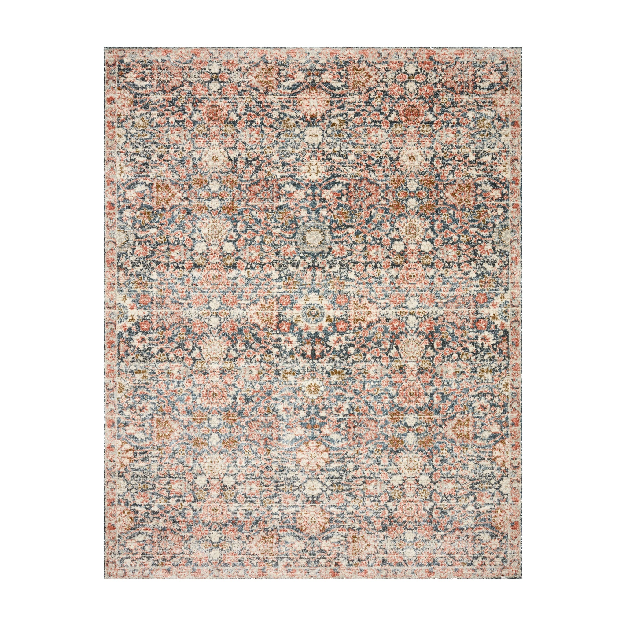 Loloi Saban Navy / Rust Rug RUGS - synthetic Loloi 18" x 18"