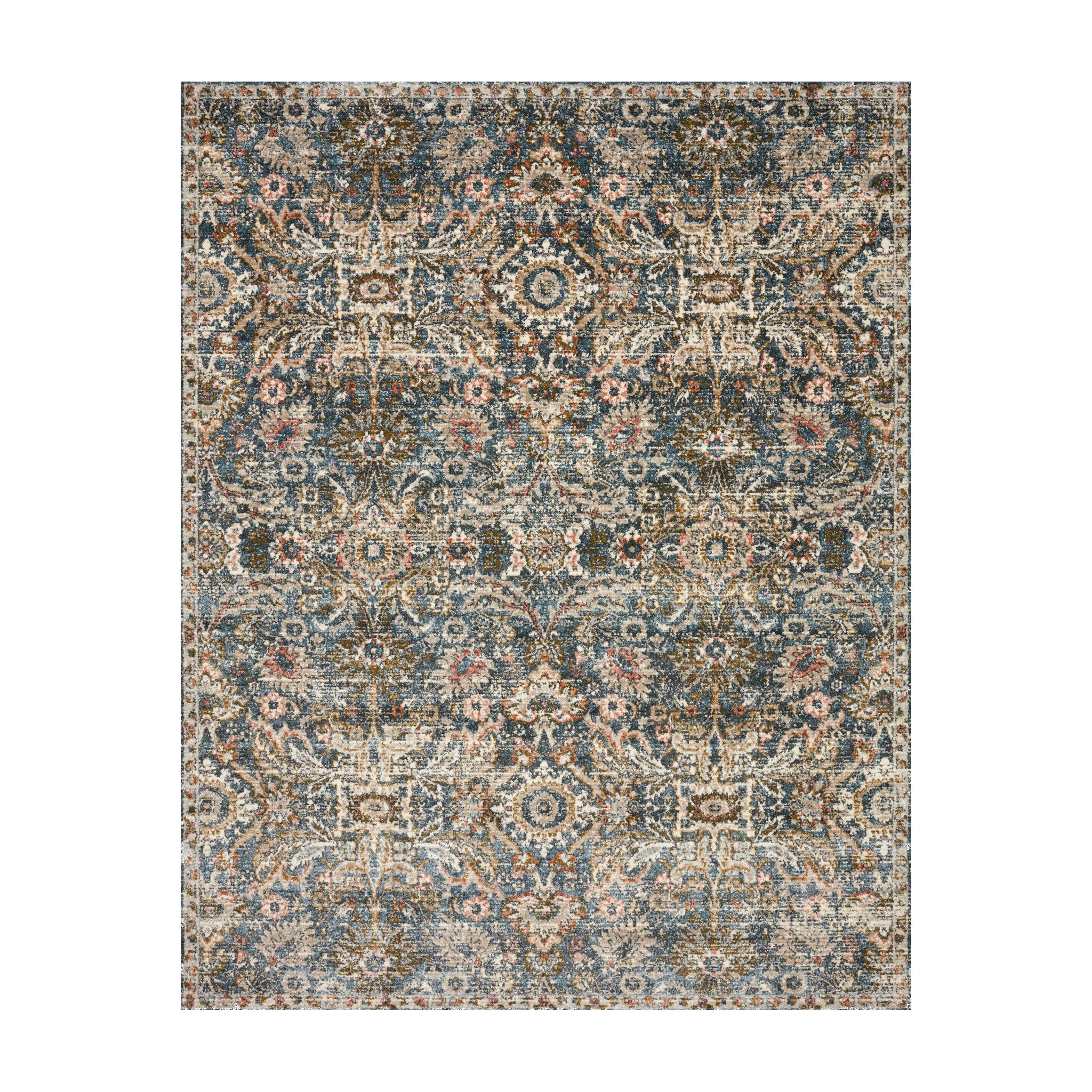 Loloi Saban Blue / Sand Rug RUGS - synthetic Loloi 18" x 18"