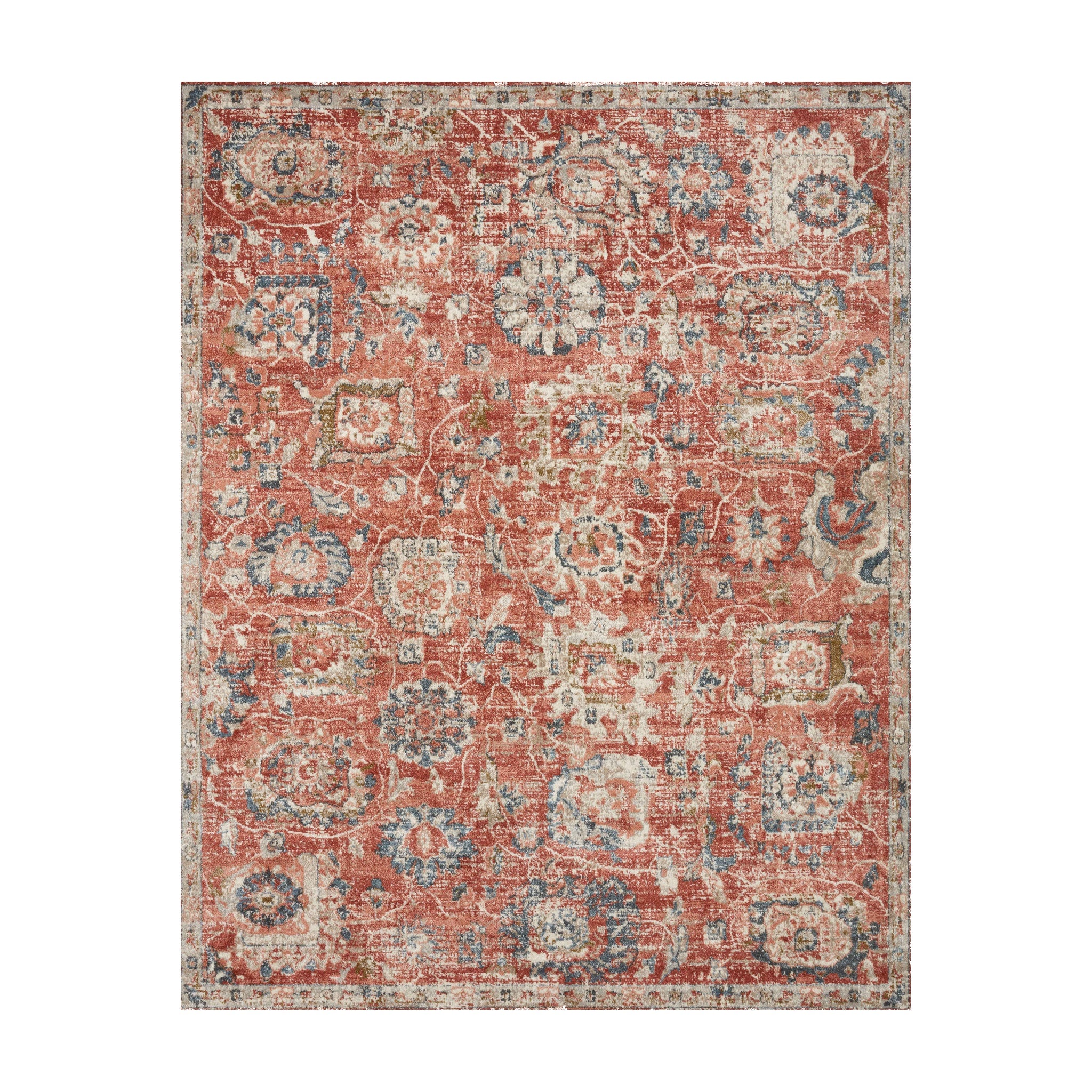 Loloi Saban Rust / Multi Rug RUGS - synthetic Loloi 18" x 18"