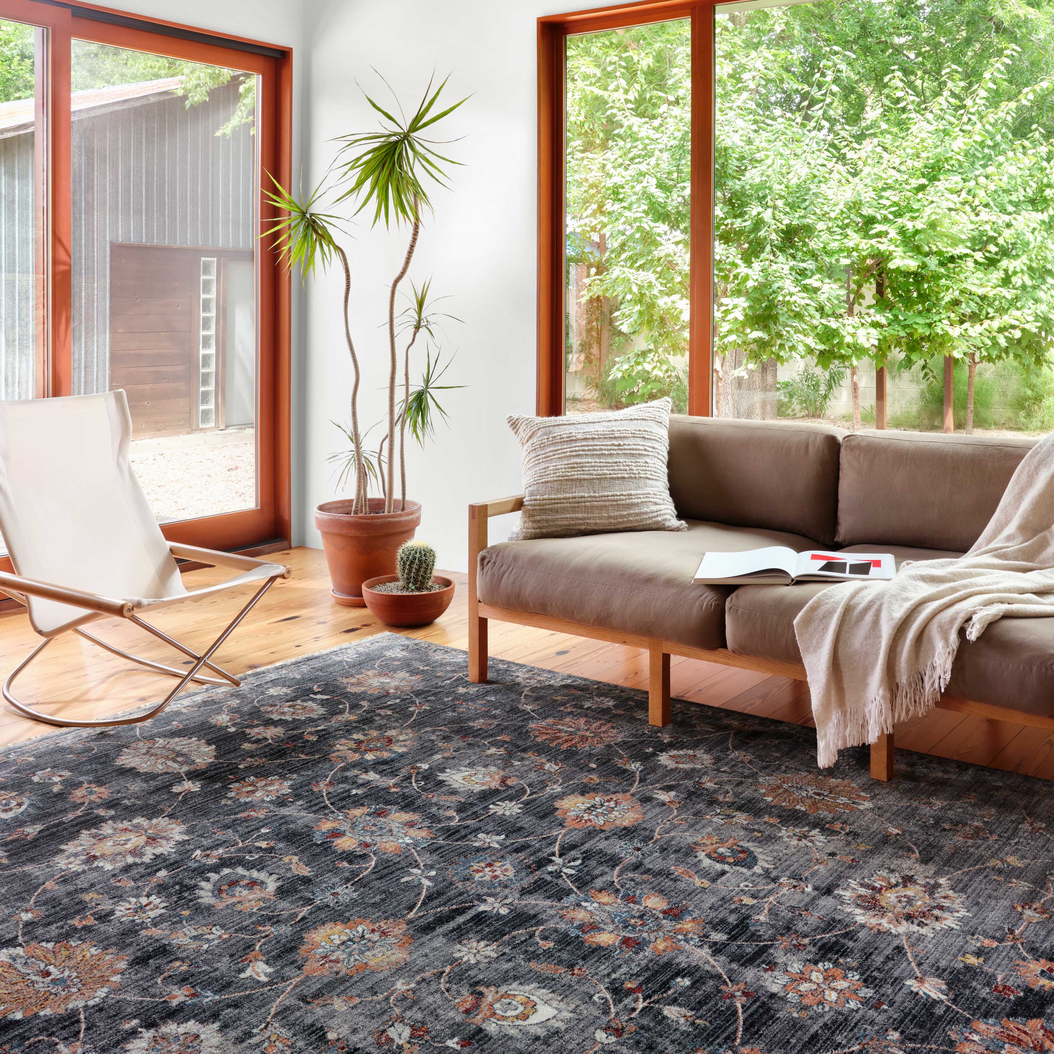 Loloi Samra Charcoal / Multi Rug RUGS - synthetic Loloi