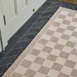 Sablebrook Taupe Checkered Rug