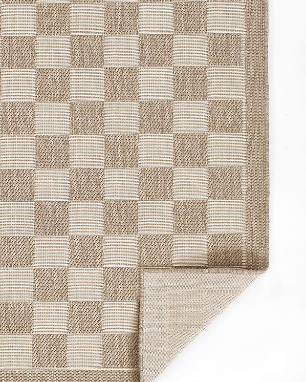 Sablebrook Taupe Checkered Rug 5-Rugs - indoor/outdoor Momeni