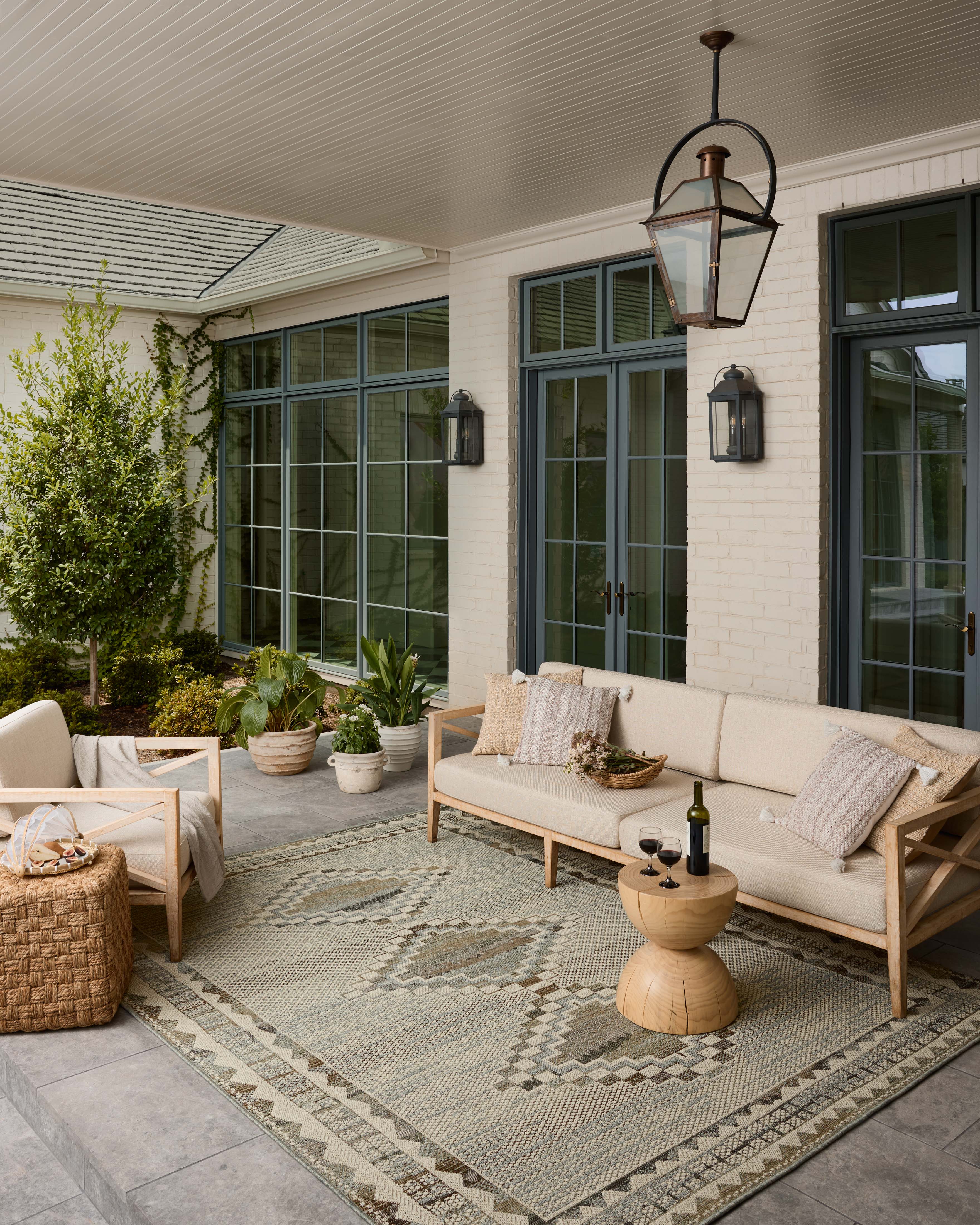 Loloi Saylor Ivory / Granite Indoor/Outdoor Rug RUGS - synthetic Loloi