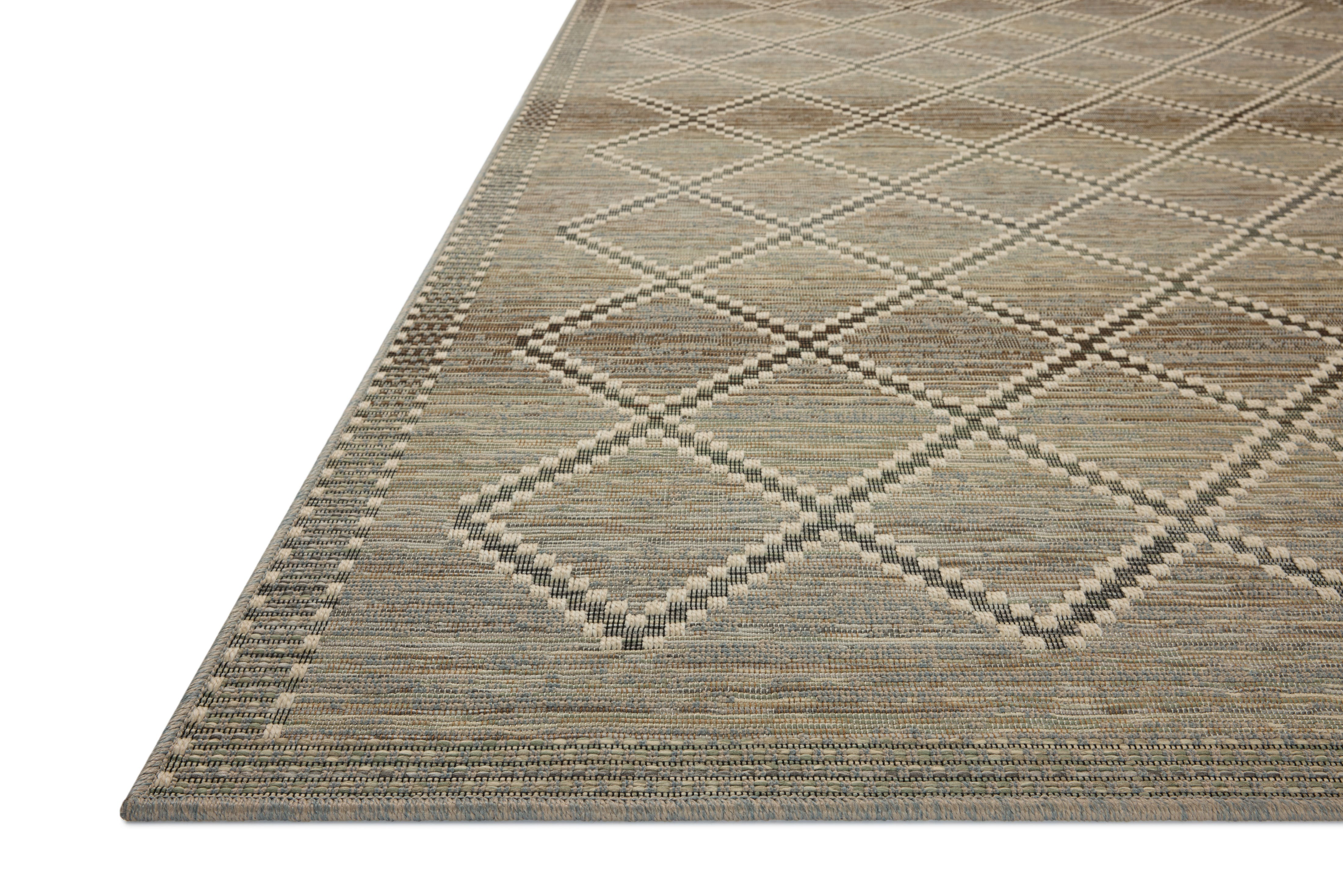 Loloi Saylor Stone / Ivory Indoor/Outdoor Rug RUGS - synthetic Loloi