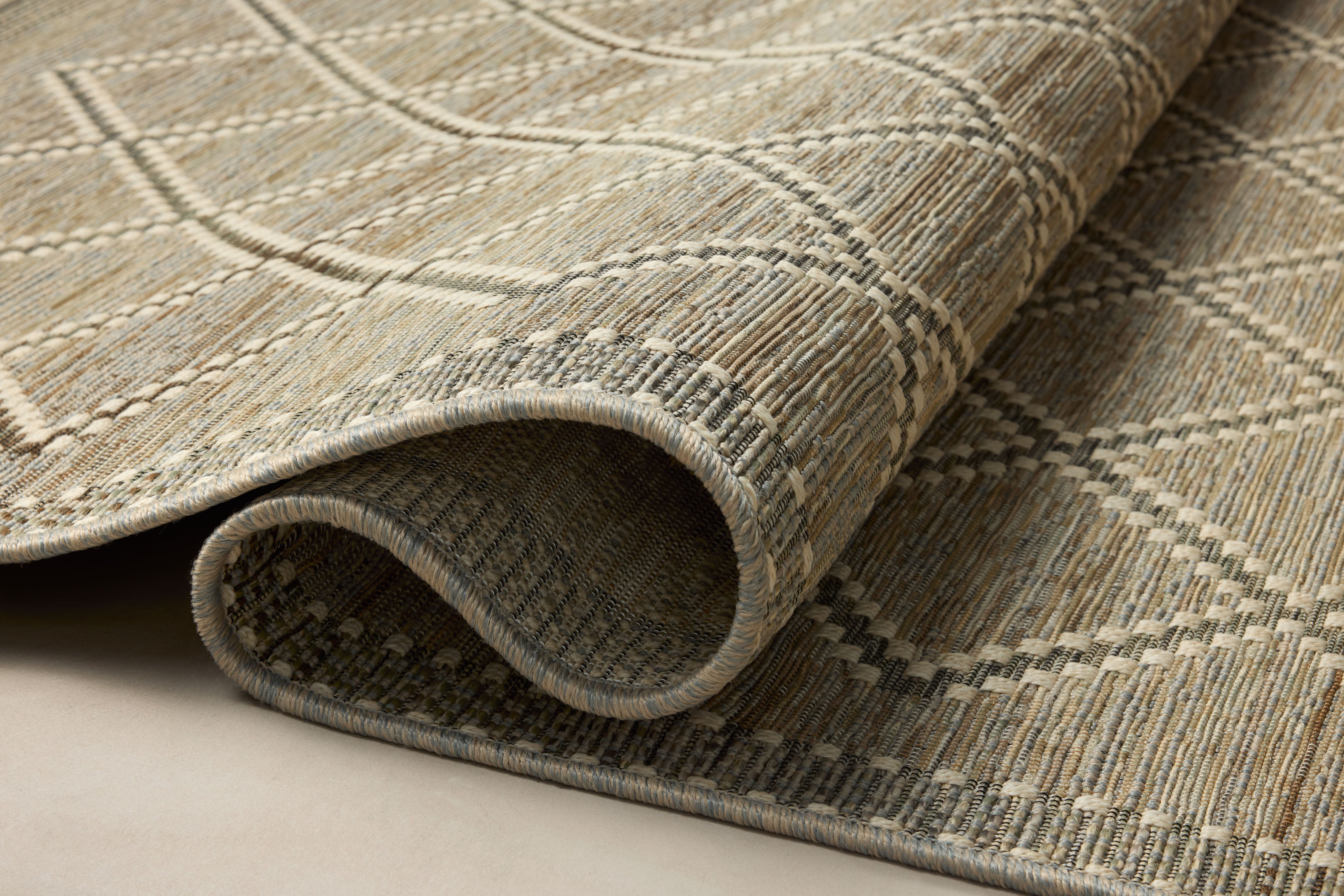 Loloi Saylor Stone / Ivory Sample Indoor/Outdoor Rug RUGS - synthetic Loloi