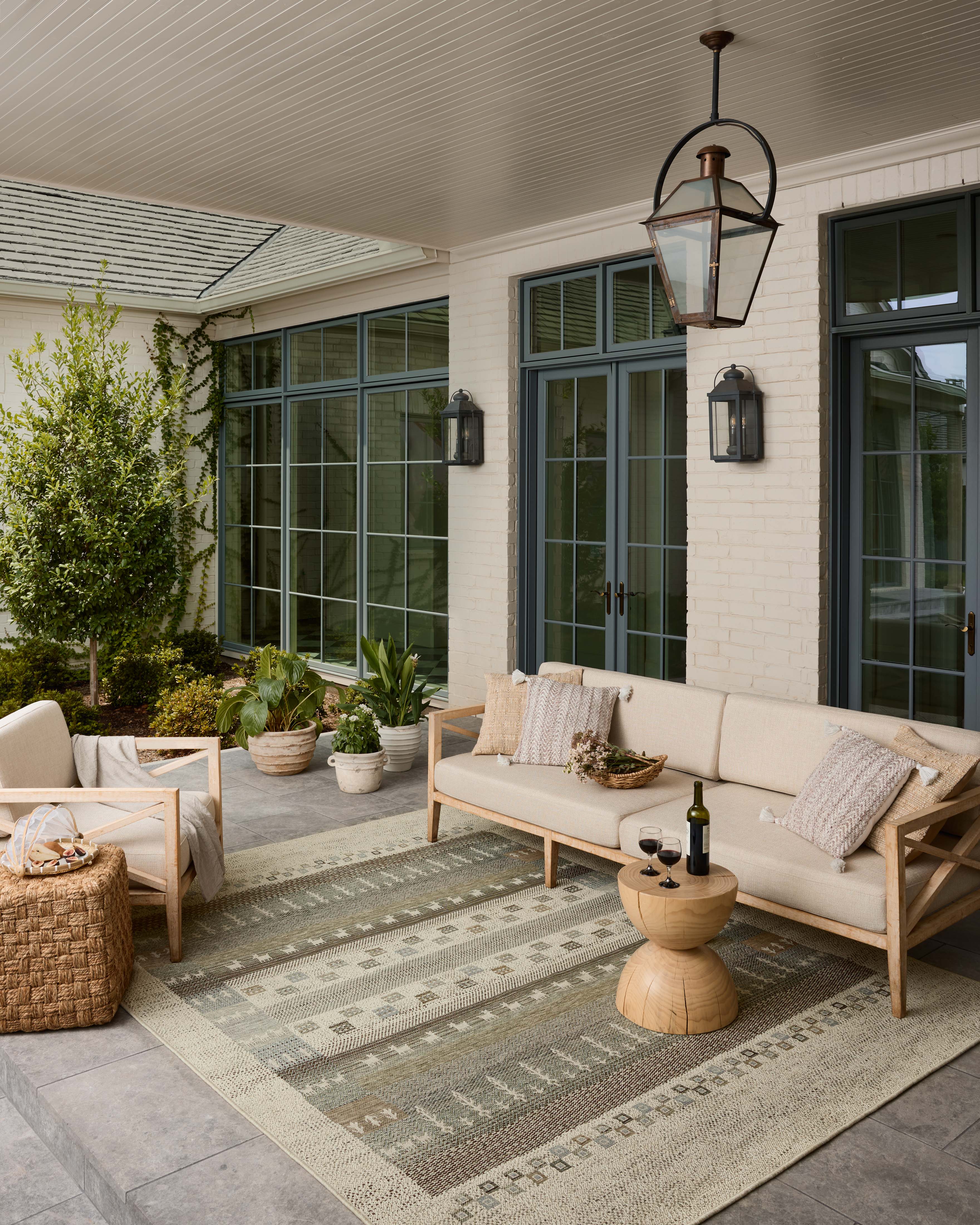 Loloi Saylor Ivory / Earth Sample Indoor/Outdoor Rug RUGS - synthetic Loloi