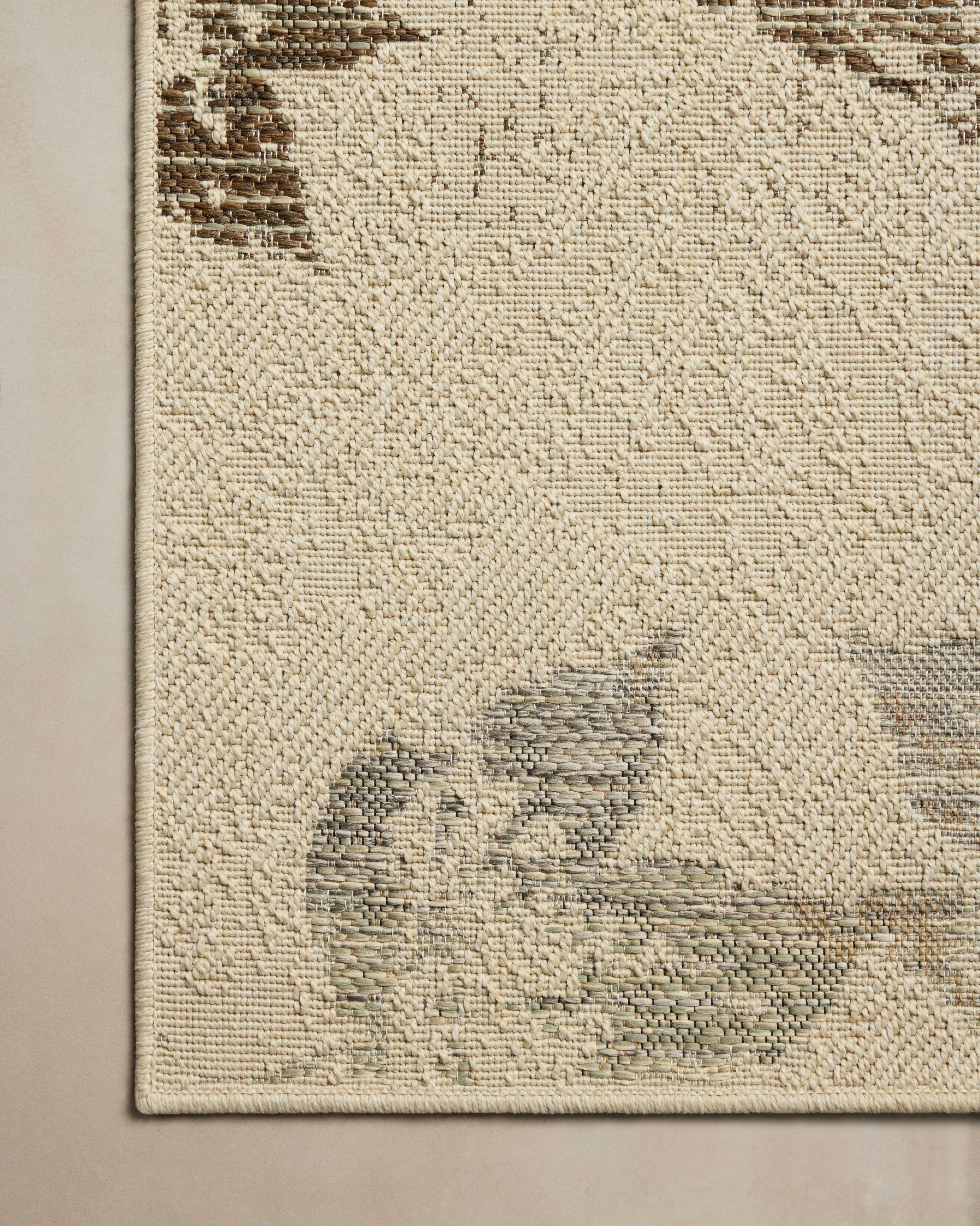 Loloi Saylor Ivory / Bark Indoor/Outdoor Rug RUGS - synthetic Loloi
