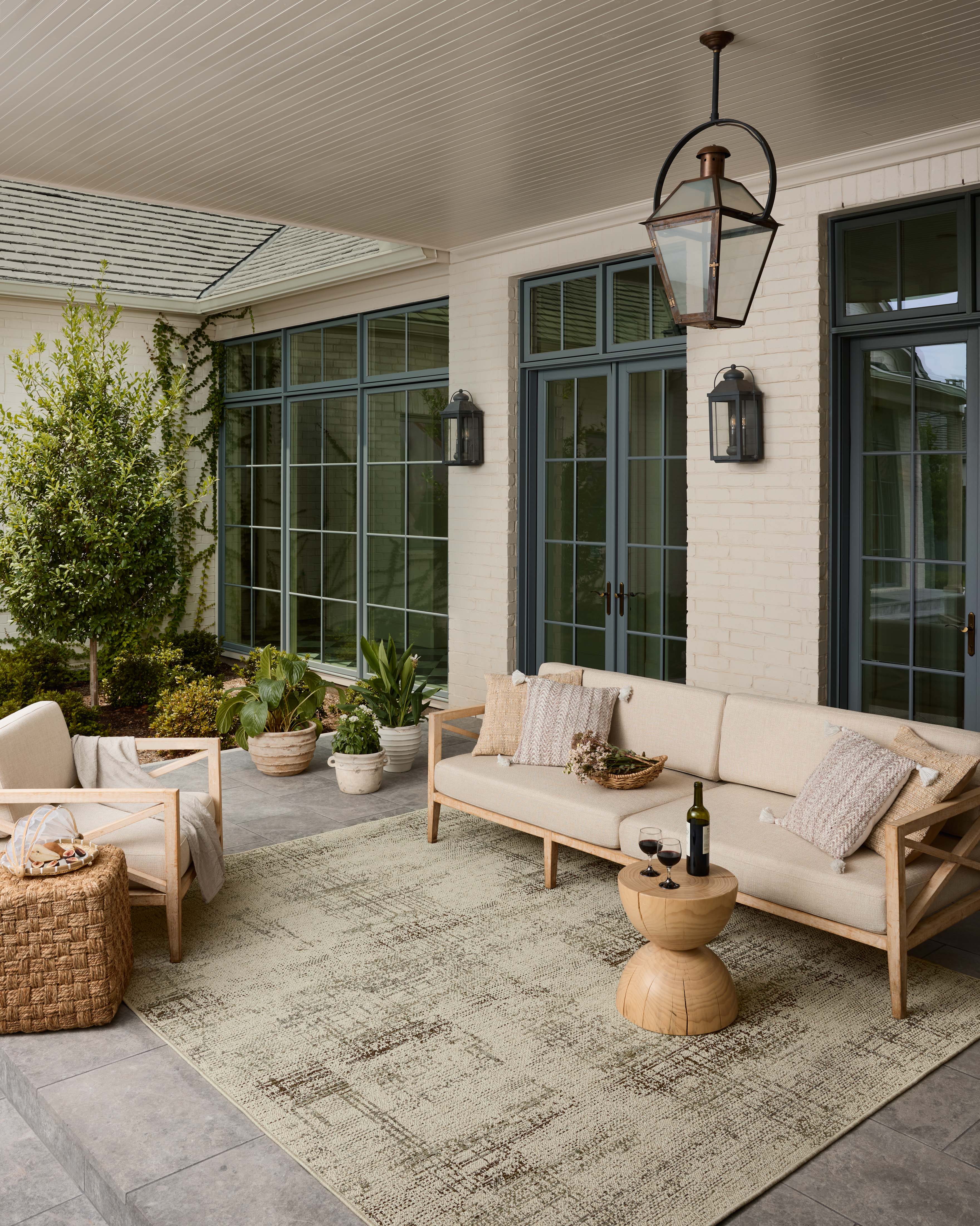 Loloi Saylor Ivory / Fog Indoor/Outdoor Rug RUGS - synthetic Loloi