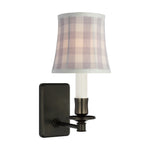 Tara Small Sconce LIGHTING - sconce Visual Comfort Bronze 4" x 5" x 5" Lilac Elton Check