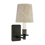 Tara Small Sconce LIGHTING - sconce Visual Comfort Bronze 4" x 5" x 5" Taupe Abstract Leaf