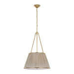 Allister 21" Hanging Shade LIGHTING - pendant Visual Comfort Hand-Rubbed Antique Brass Champagne Silk Pleat
