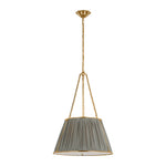 Allister 21" Hanging Shade LIGHTING - pendant Visual Comfort Hand-Rubbed Antique Brass Mist Silk Pleat