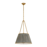 Allister 21" Hanging Shade LIGHTING - pendant Visual Comfort Hand-Rubbed Antique Brass Mist Silk Pleat