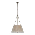 Allister 21" Hanging Shade LIGHTING - pendant Visual Comfort Polished Nickel Champagne Silk Pleat