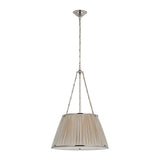 Allister 21" Hanging Shade LIGHTING - pendant Visual Comfort Polished Nickel Champagne Silk Pleat