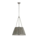Allister 21" Hanging Shade LIGHTING - pendant Visual Comfort Polished Nickel Mist Silk Pleat