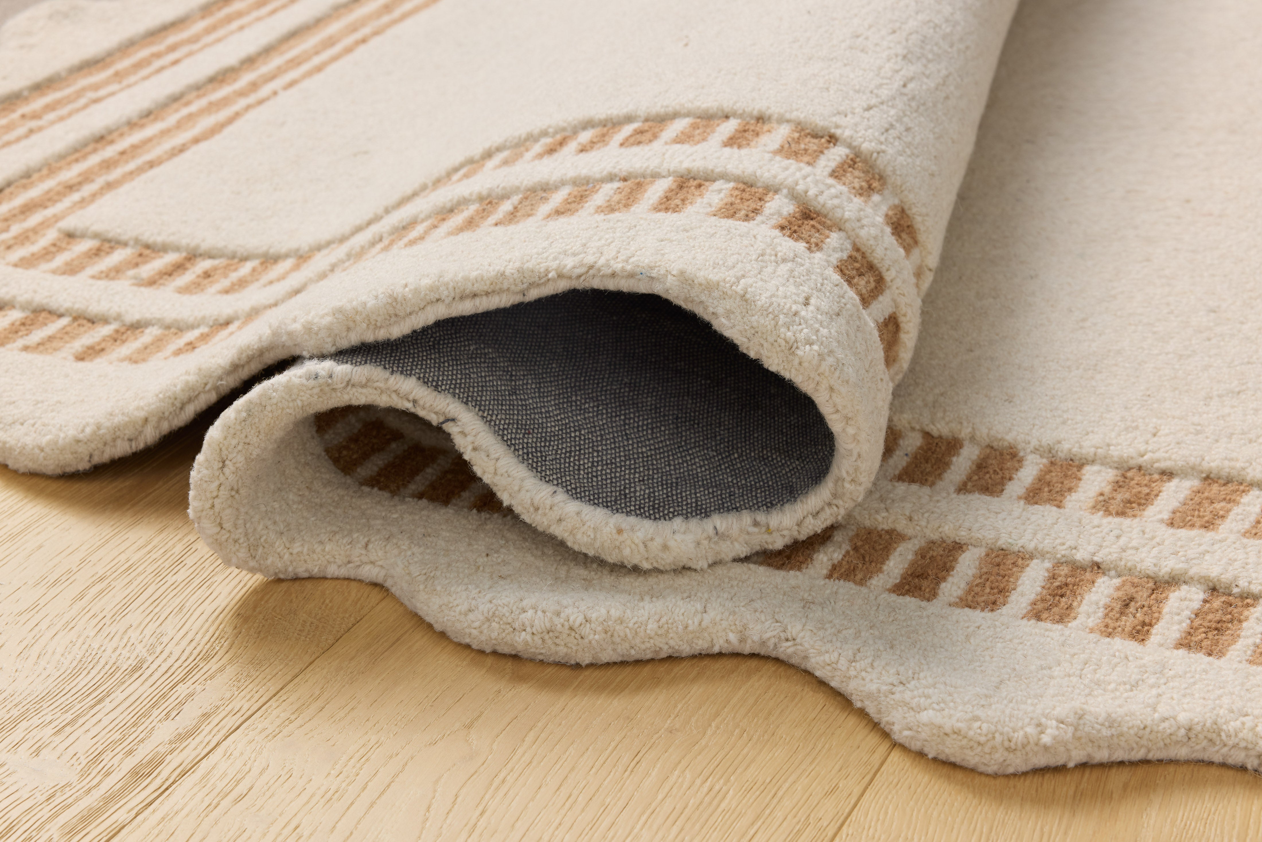 FLOOR MODEL - Chris Loves Julia x Loloi Scottie Ivory / Rust Rug - 7'9" x 9'9" IN STORE - Rugs Loloi