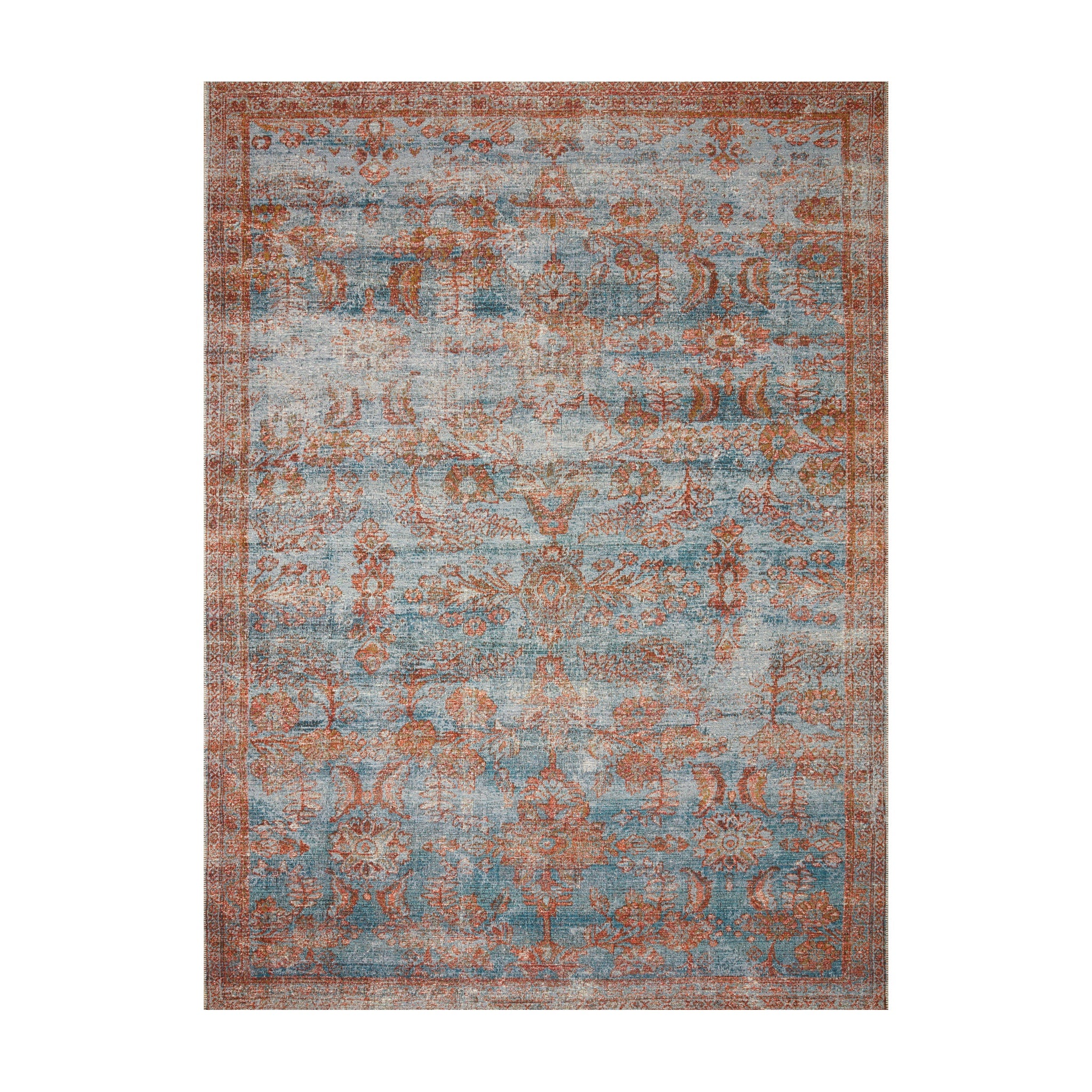 Loloi Sebastian Ocean / Spice Rug RUGS - synthetic Loloi 18" x 18"