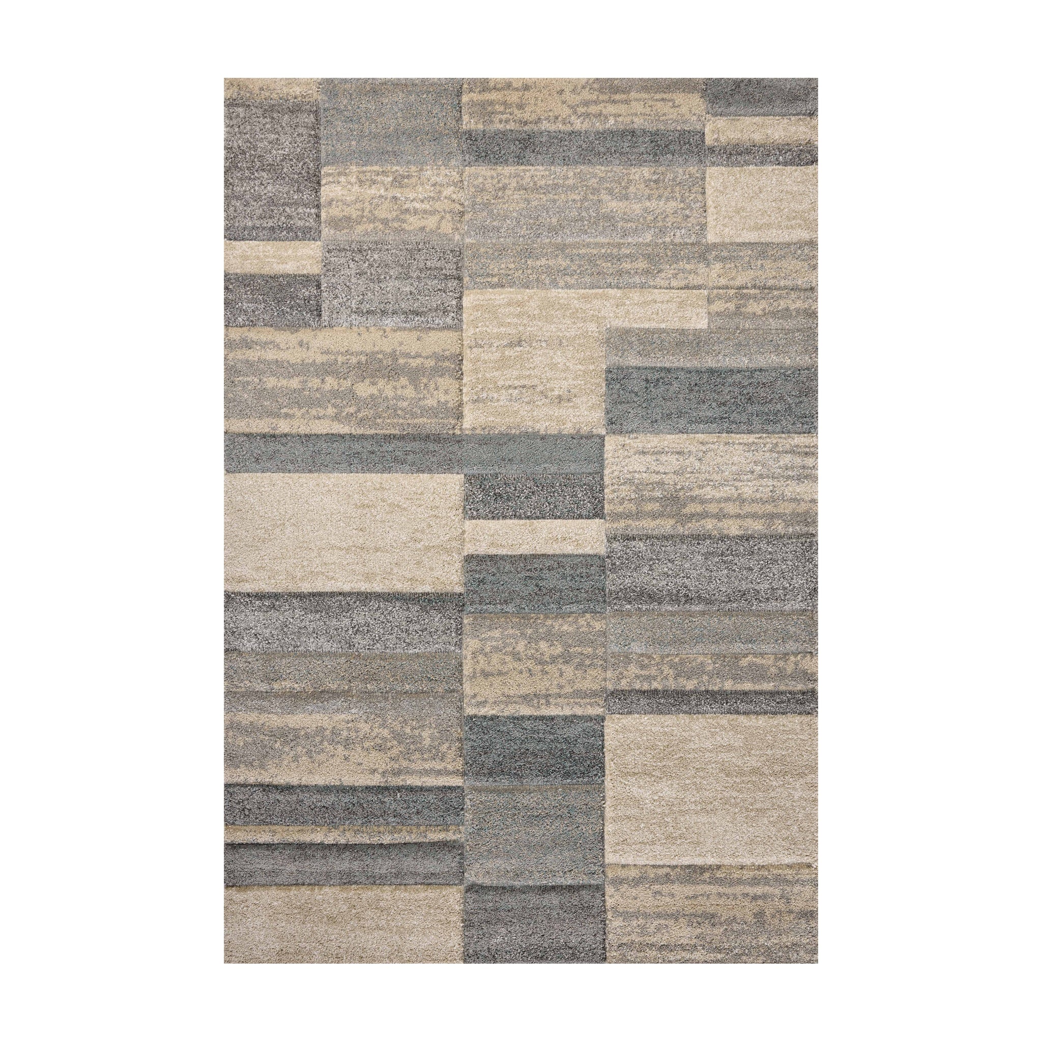 Loloi Silas Slate / Sand Runner Rug RUGS - synthetic Loloi 2'7" x 8'0"
