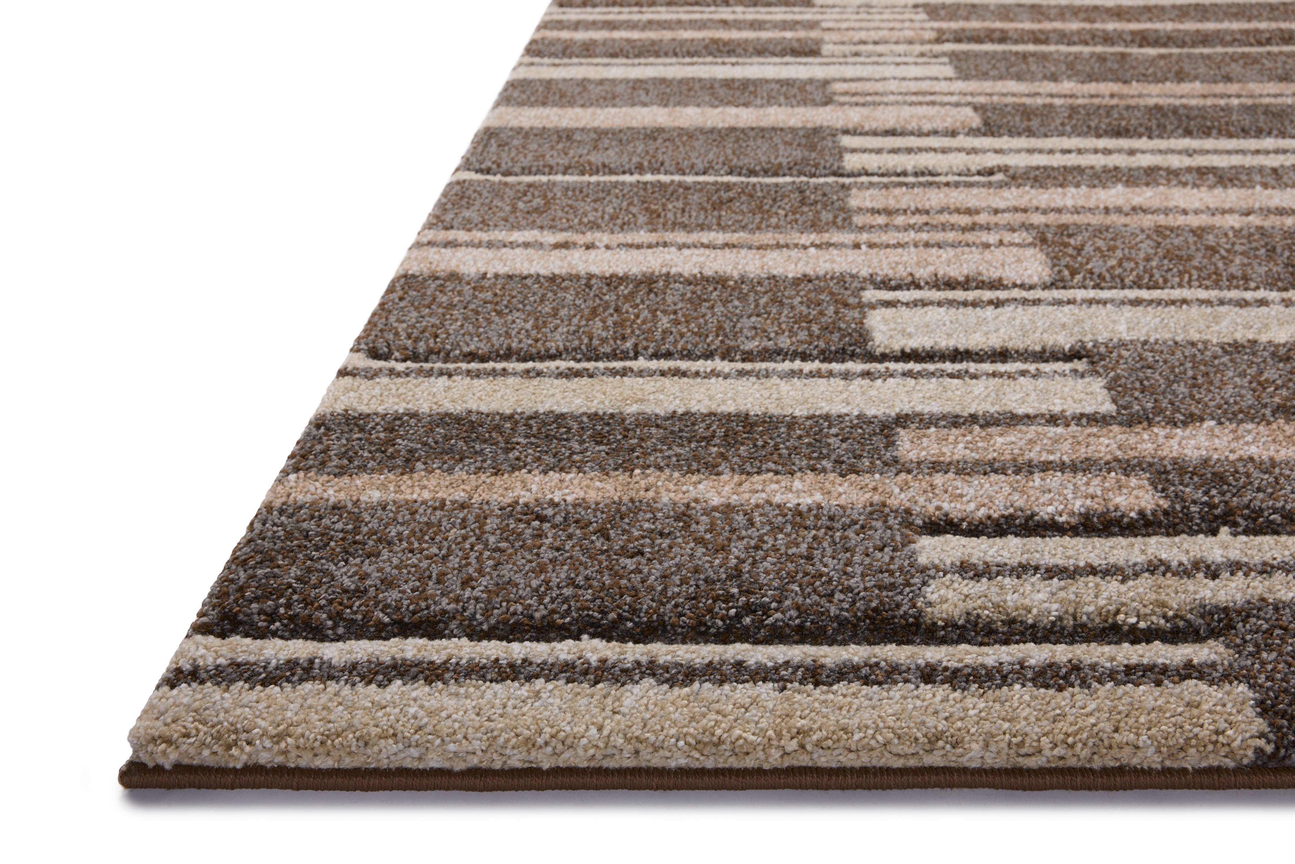Loloi Silas Mocha / Champagne Rug 0-RUGS-patterned Loloi
