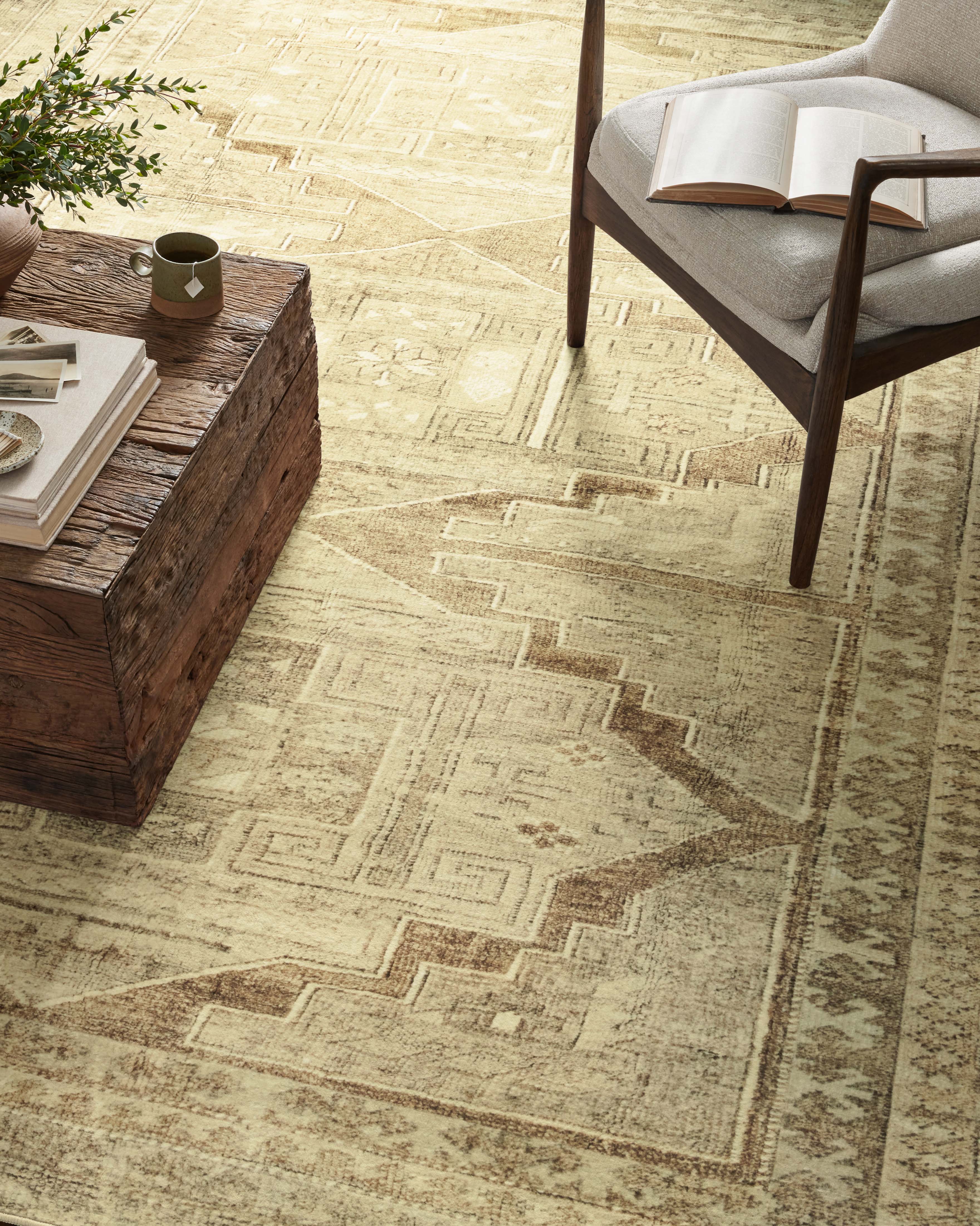 Joanna Gaines x Loloi Sinclair Khaki / Tobacco Rug RUGS - synthetic Loloi