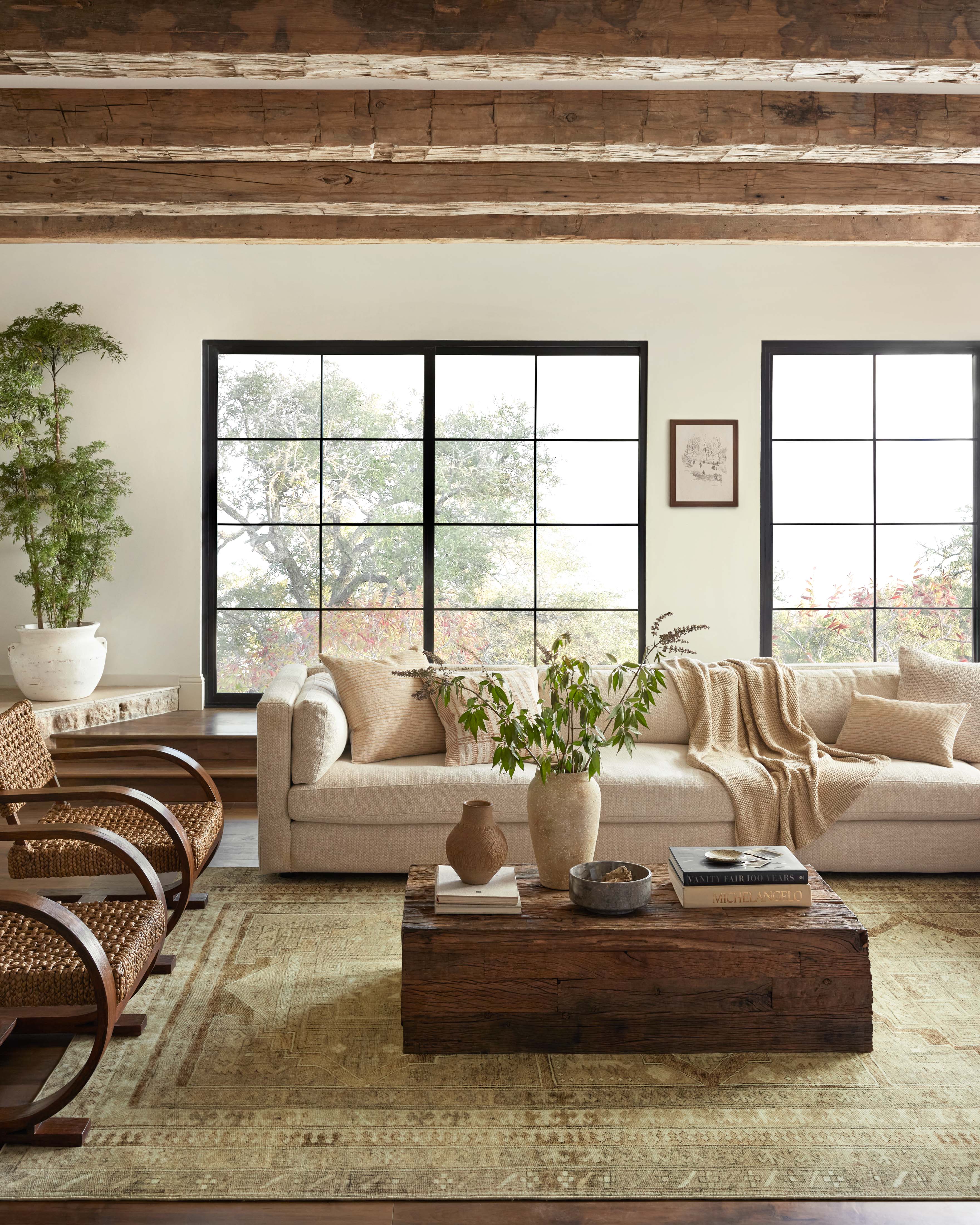 Joanna Gaines x Loloi Sinclair Khaki / Tobacco Rug RUGS - synthetic Loloi