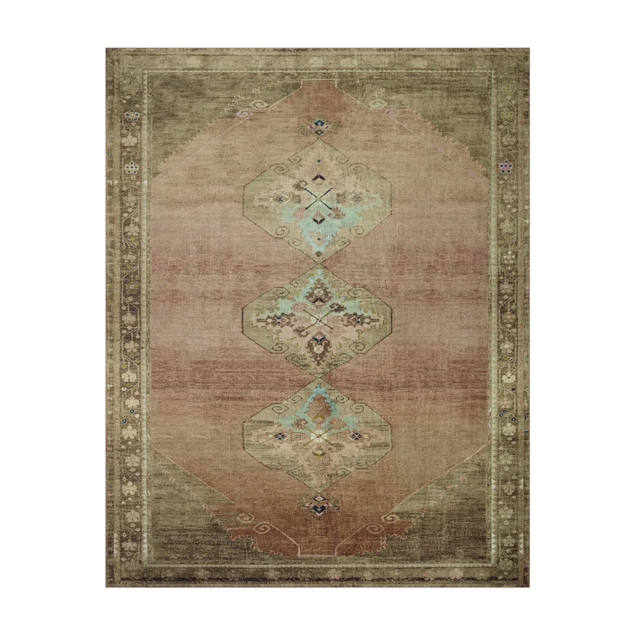 Joanna Gaines x Loloi Sinclair Clay / Tobacco Rug RUGS - synthetic Loloi 18" x 18"