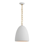 Elliot Medium Dome Pendant LIGHTING - pendant Visual Comfort Matte White