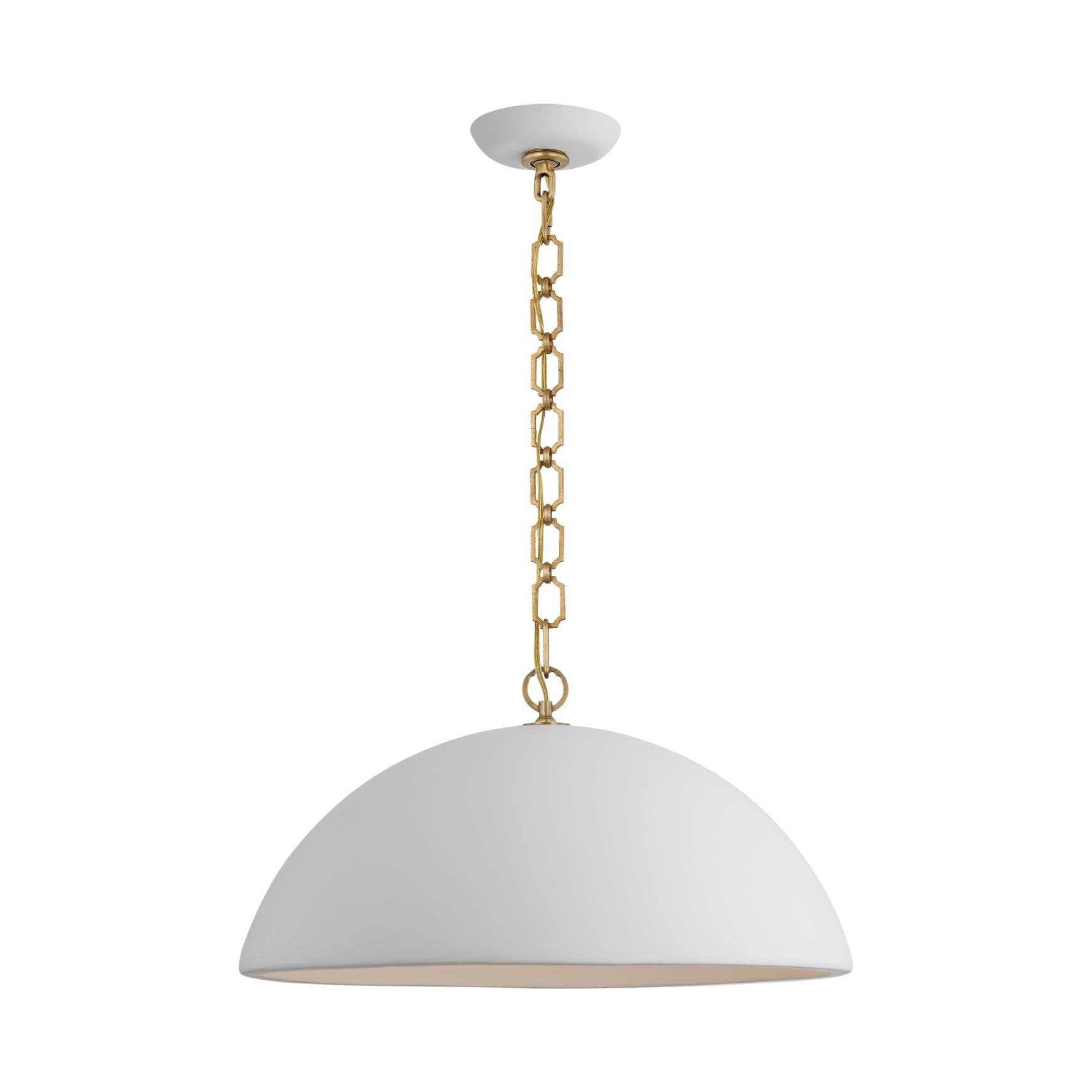 Elliot Extra Large Pendant LIGHTING - pendant Visual Comfort Matte White