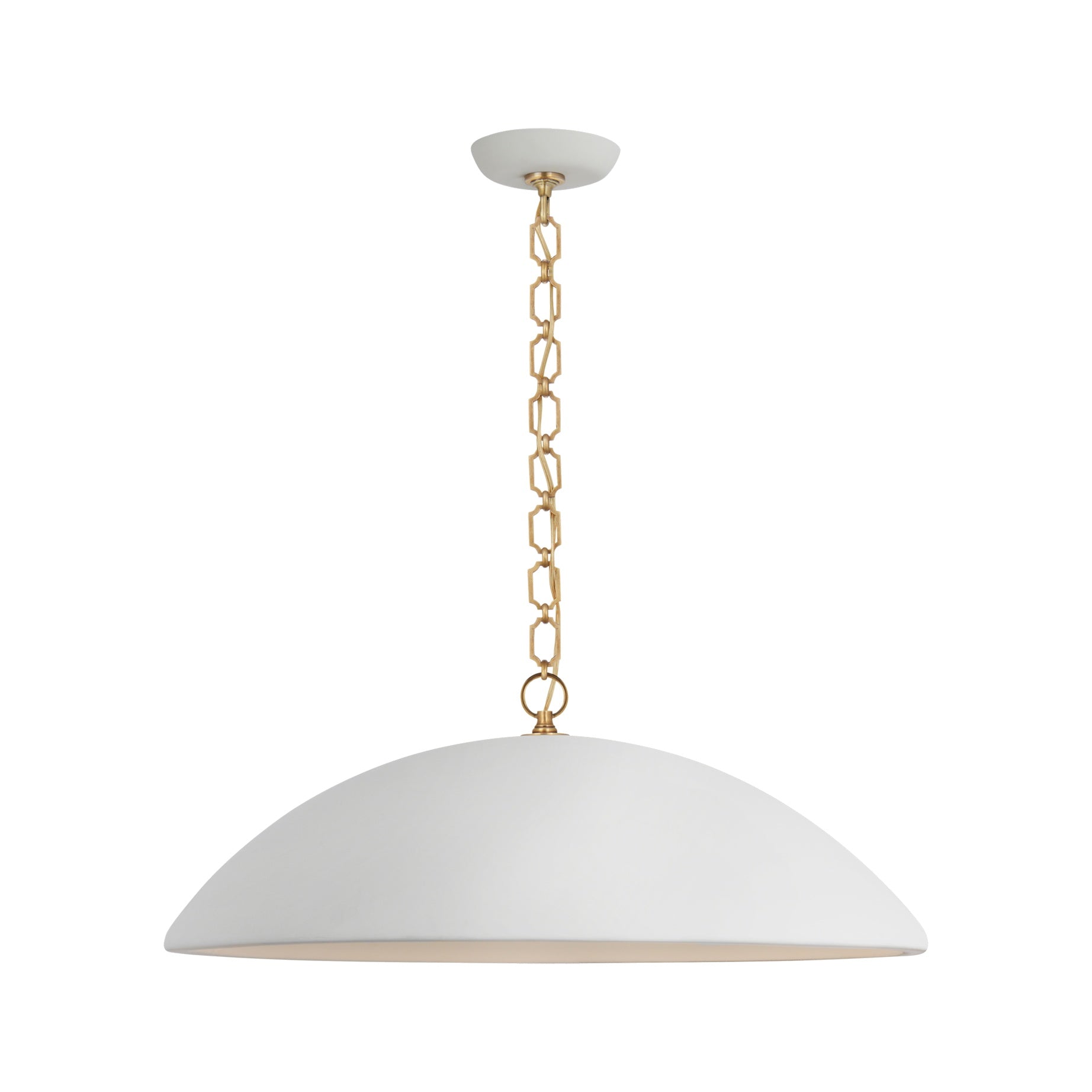 Elliot Grande Pendant LIGHTING - pendant Visual Comfort Matte White