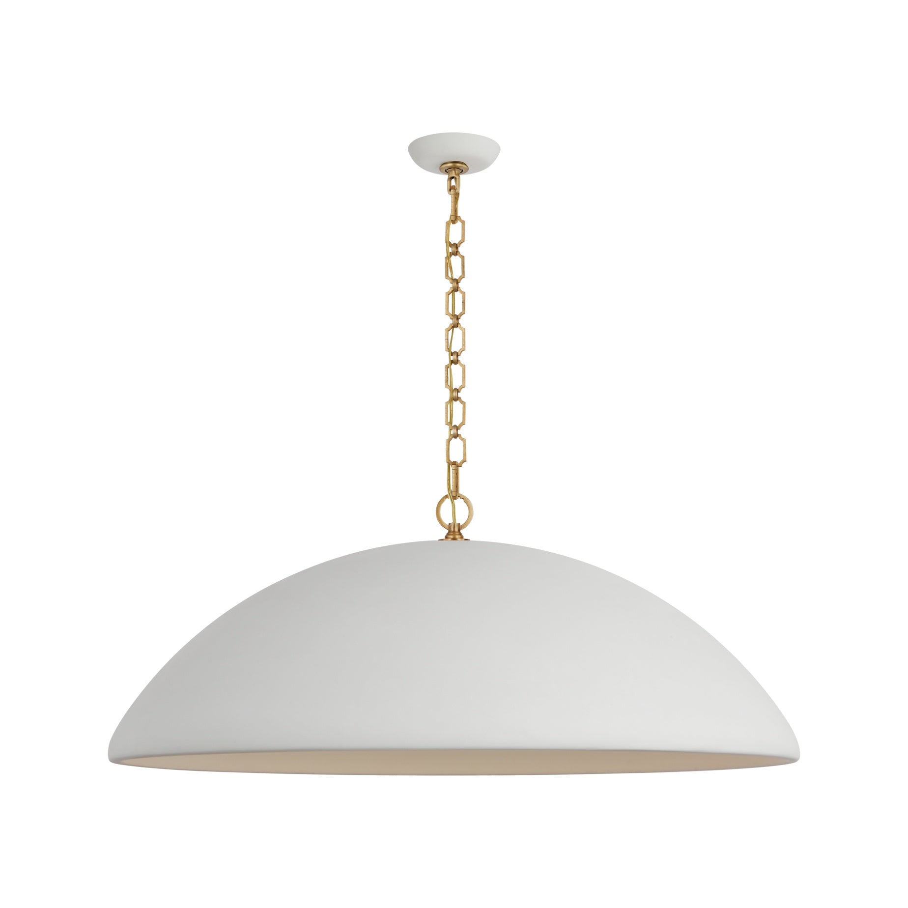 Elliot Oversized Pendant LIGHTING - pendant Visual Comfort Matte White