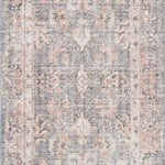 Loloi Skye Grey / Apricot Oval Rug RUGS - synthetic Loloi