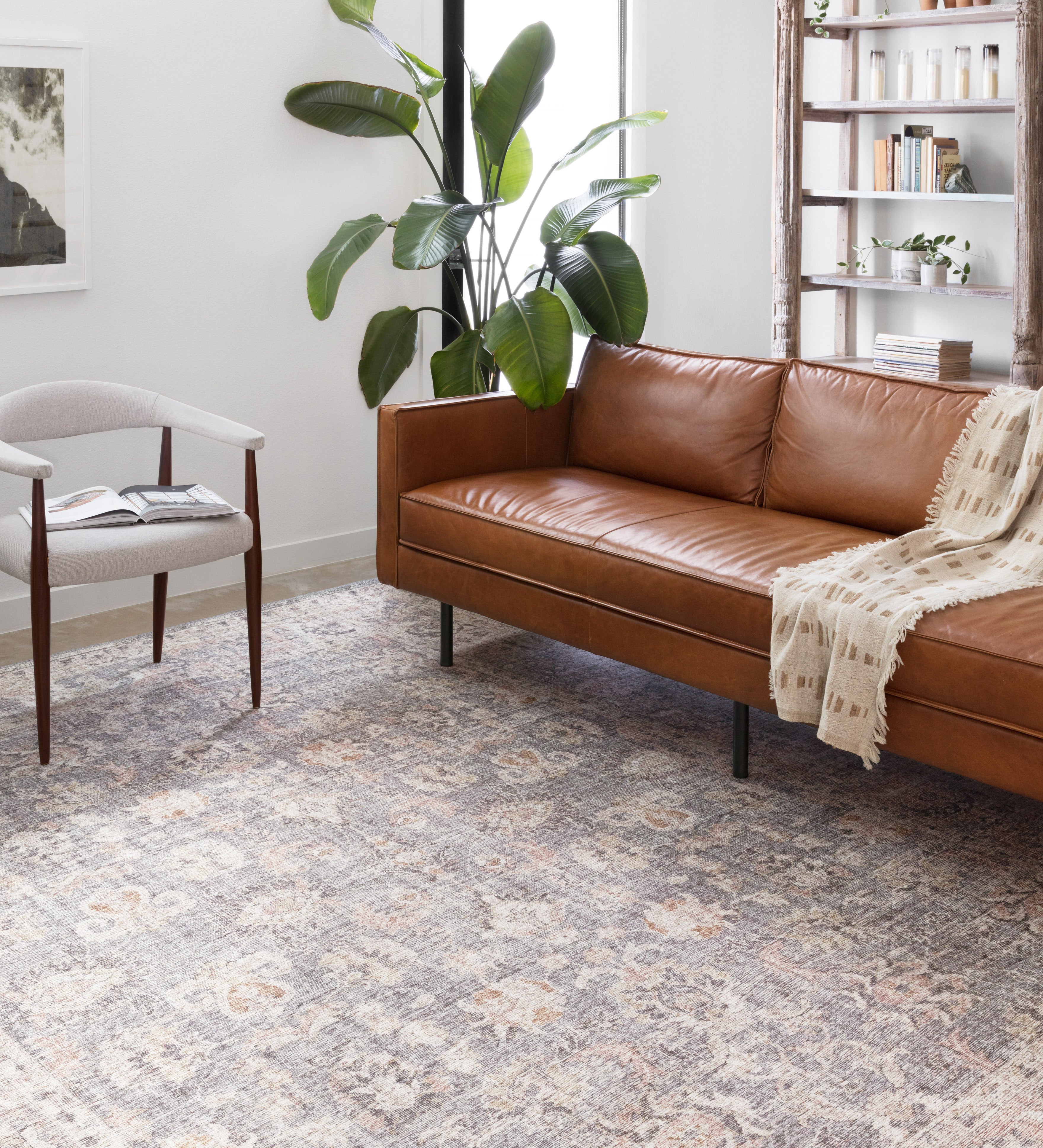 Loloi Skye Grey / Apricot Rug RUGS - synthetic Loloi