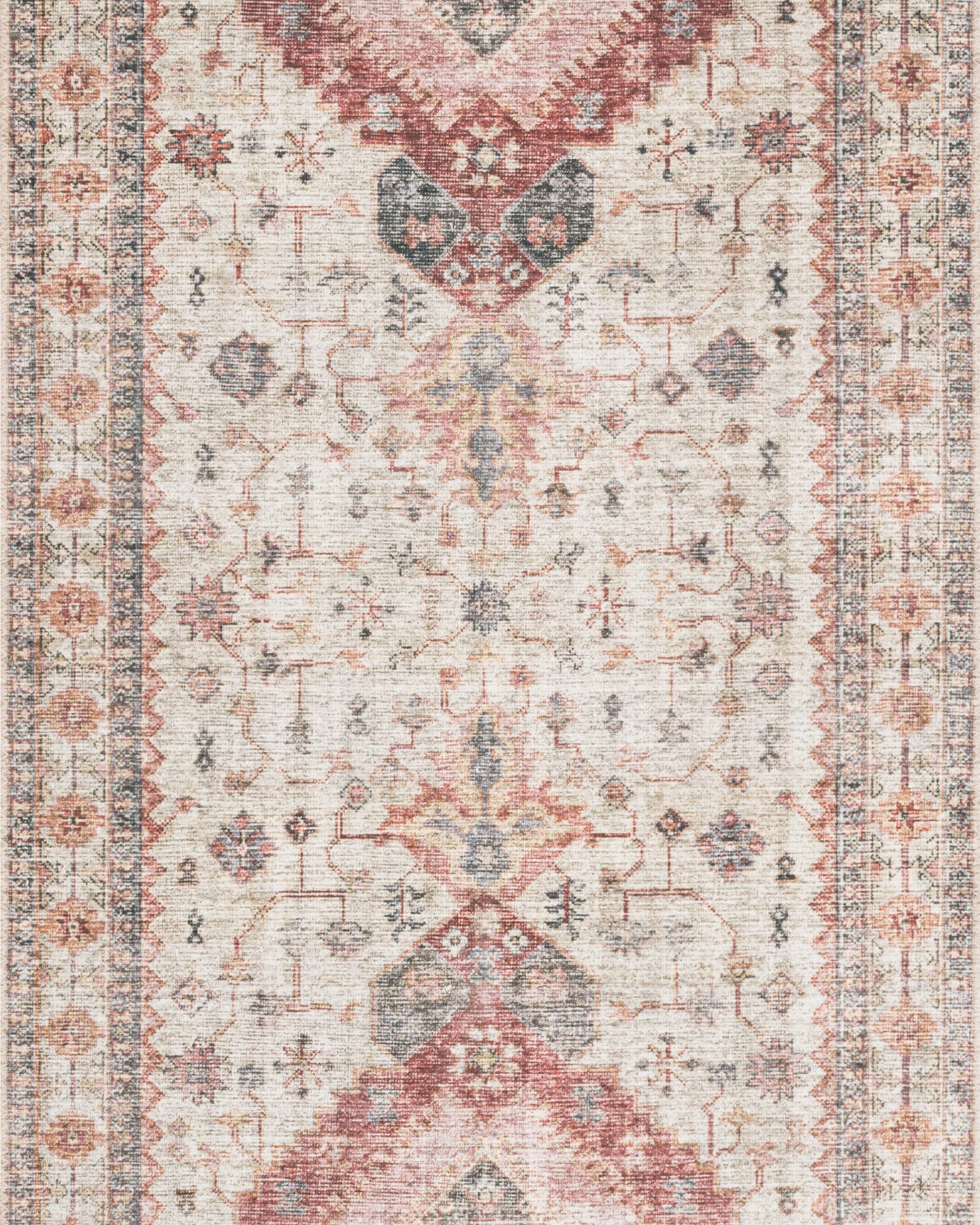Loloi Skye Ivory / Berry Rug RUGS - patterned Loloi