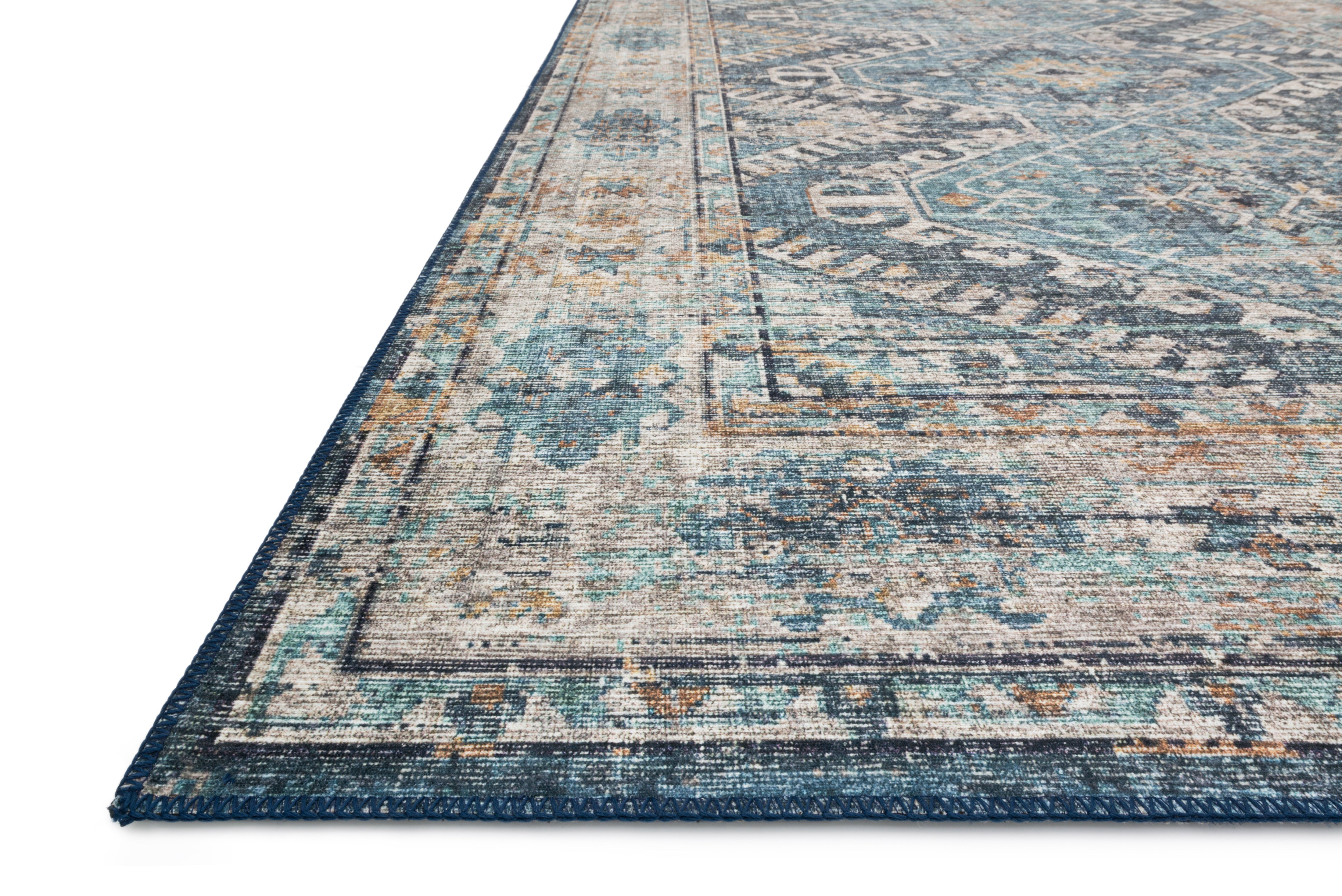 Loloi Skye Denim / Natural Rug RUGS - synthetic Loloi
